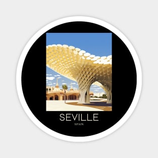 A Pop Art Travel Print of Seville - Spain Magnet